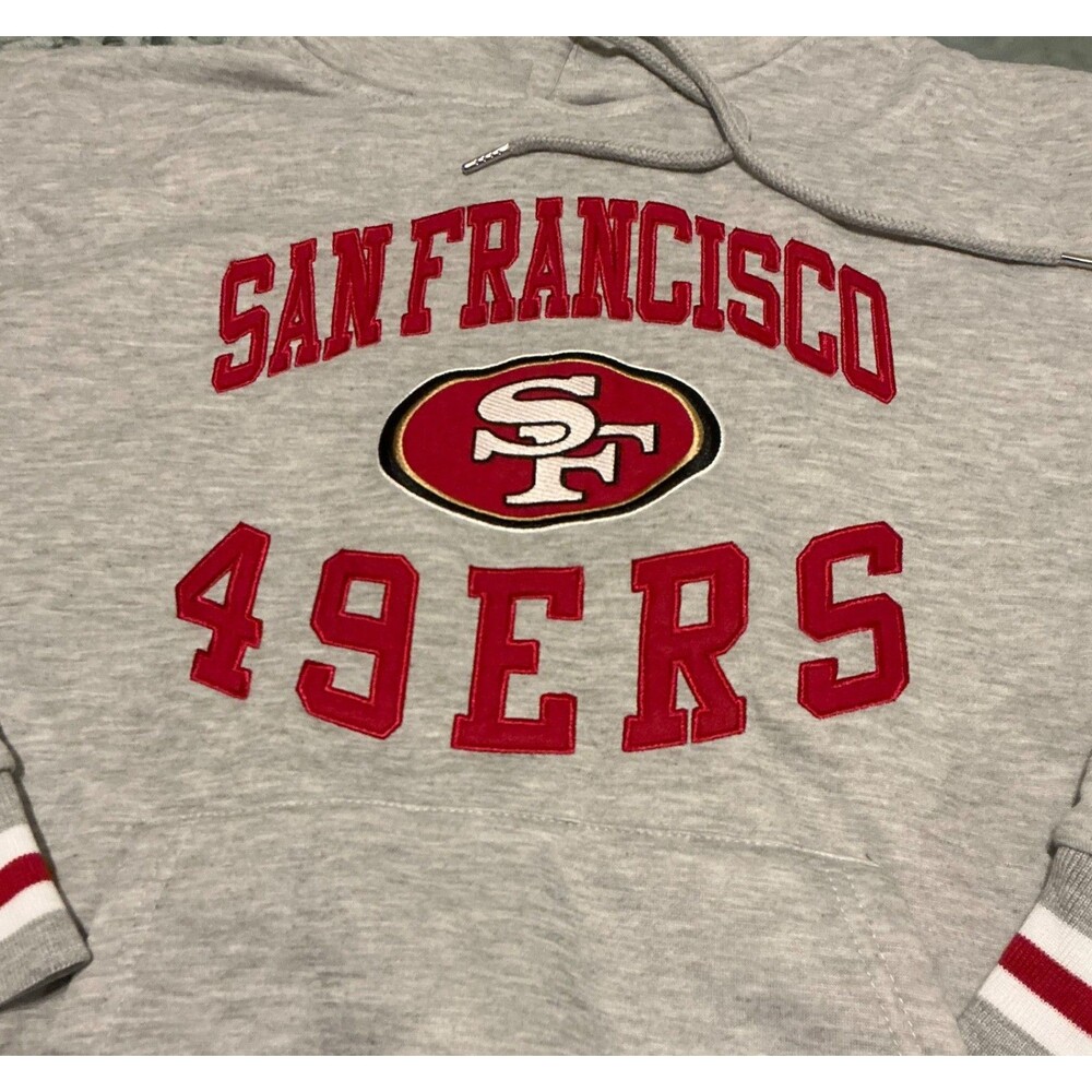 NWOT SAN FRANCISCO 49ERS PULLOVER SWEATSHIRT OFFICIAL NFL GEAR MENS HOODIE SZ M